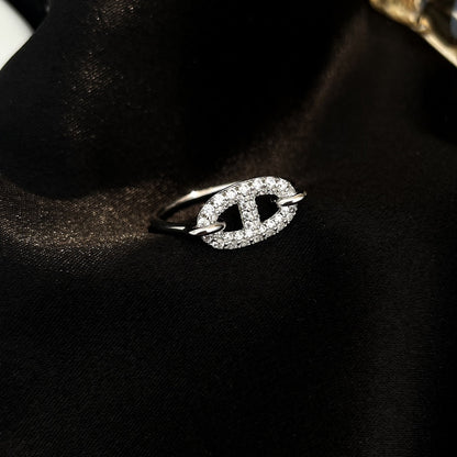 [⭐Hildren Jewelry]RONDE SMALL SILVER DIAMOND RING
