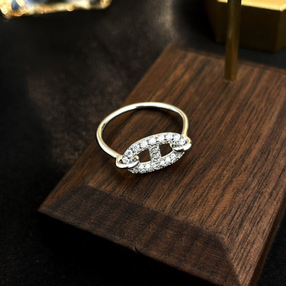 [⭐Hildren Jewelry]RONDE SMALL SILVER DIAMOND RING