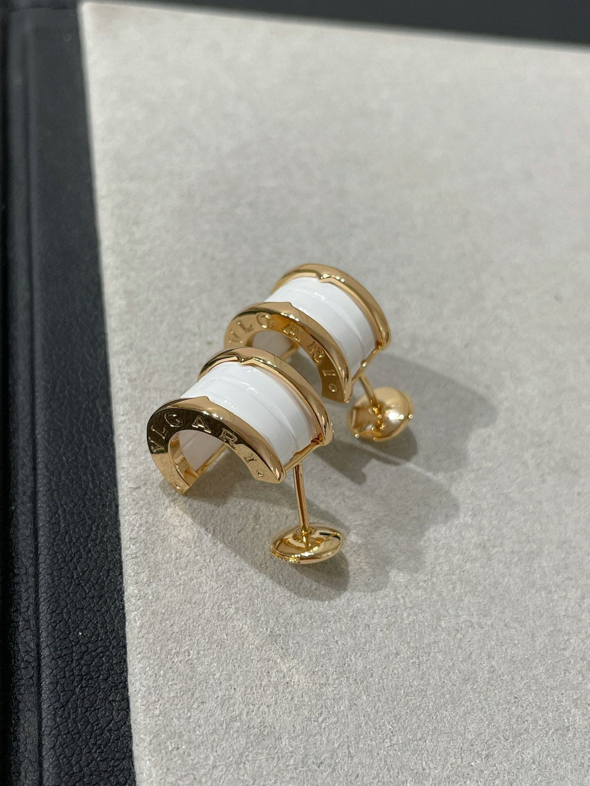 [⭐Hildren Jewelry]ZERO 1 PINK GOLD CERAMIC EARRINGS