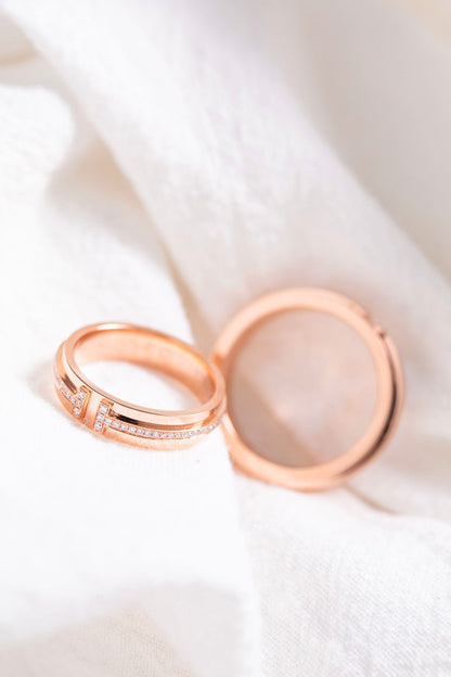 [Hildren Jewelry]T PINK GOLD RING