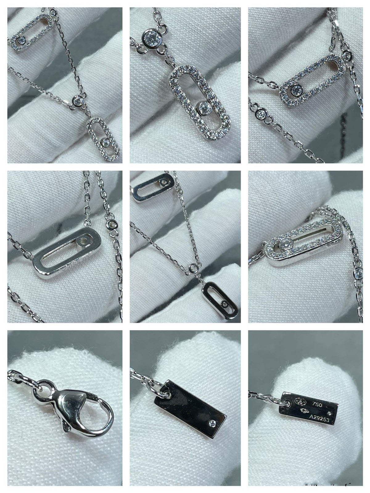 [⭐Hildren Jewelry]MOVE 2 ROW DIAMOND NECKLACE