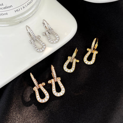 [⭐Hildren Jewelry]FORCE 10 FULL DIAMOND DROP EARRINGS MEDIUM MODEL