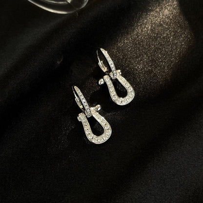[⭐Hildren Jewelry]FORCE 10 FULL DIAMOND DROP EARRINGS MEDIUM MODEL