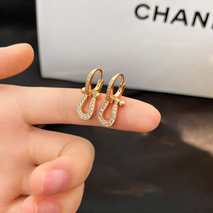 [⭐Hildren Jewelry]FORCE 10 FULL DIAMOND DROP EARRINGS MEDIUM MODEL
