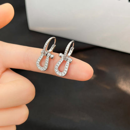 [⭐Hildren Jewelry]FORCE 10 FULL DIAMOND DROP EARRINGS MEDIUM MODEL