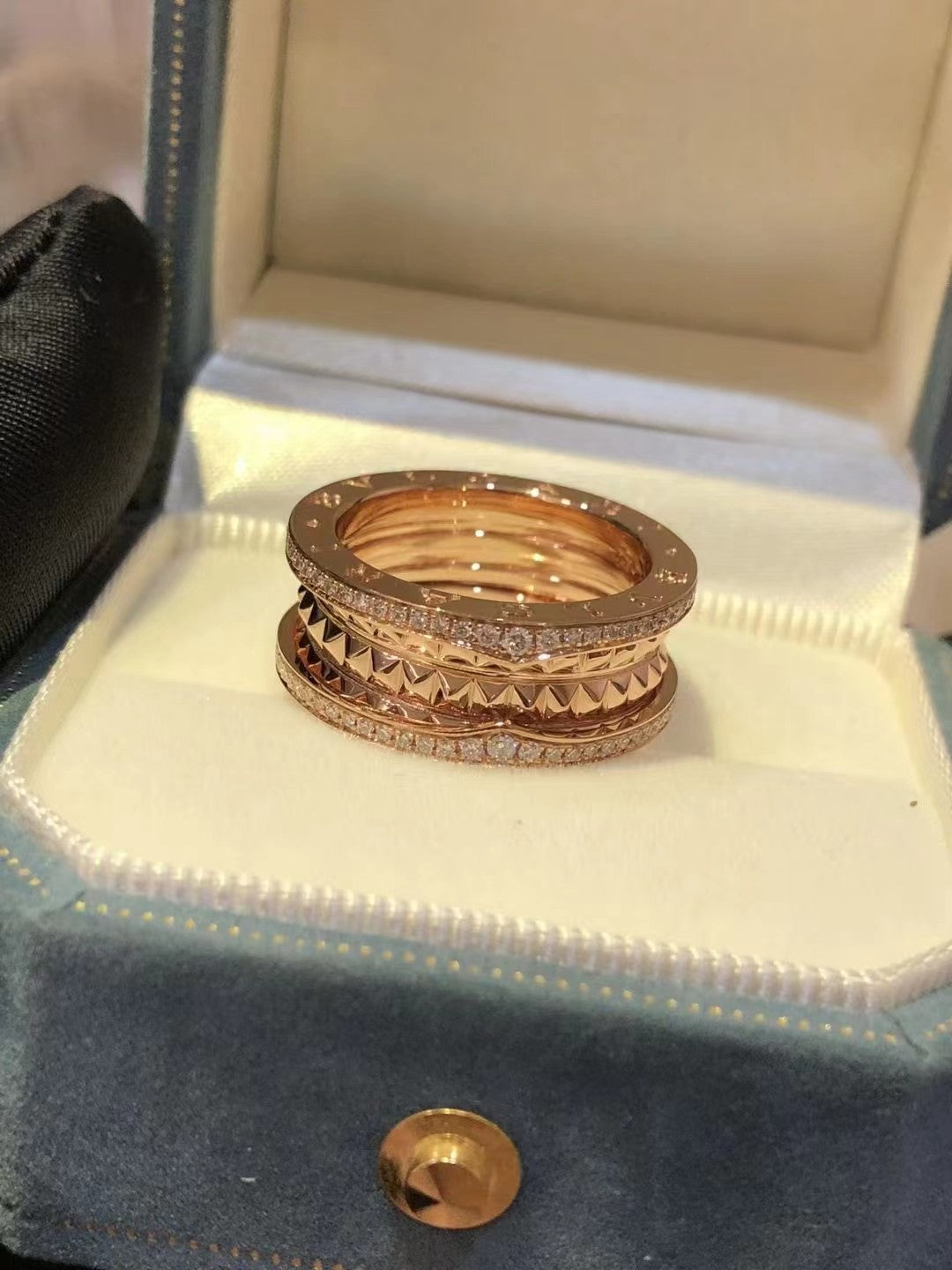 [⭐Hildren Jewelry]ZERO 1 ROCK DIAMOND PINK GOLD
