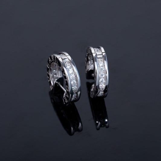 [⭐Hildren Jewelry]ZERO 1 MINI SILVER DIAMOND EARRINGS