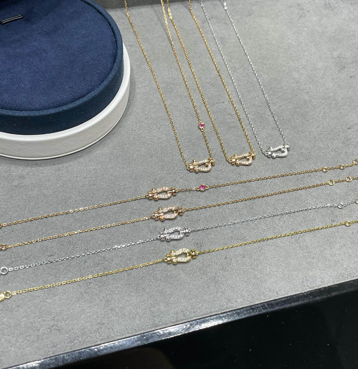 [⭐Hildren Jewelry]FORCE 10 DIAMOND PINK GOLD NECKLACE