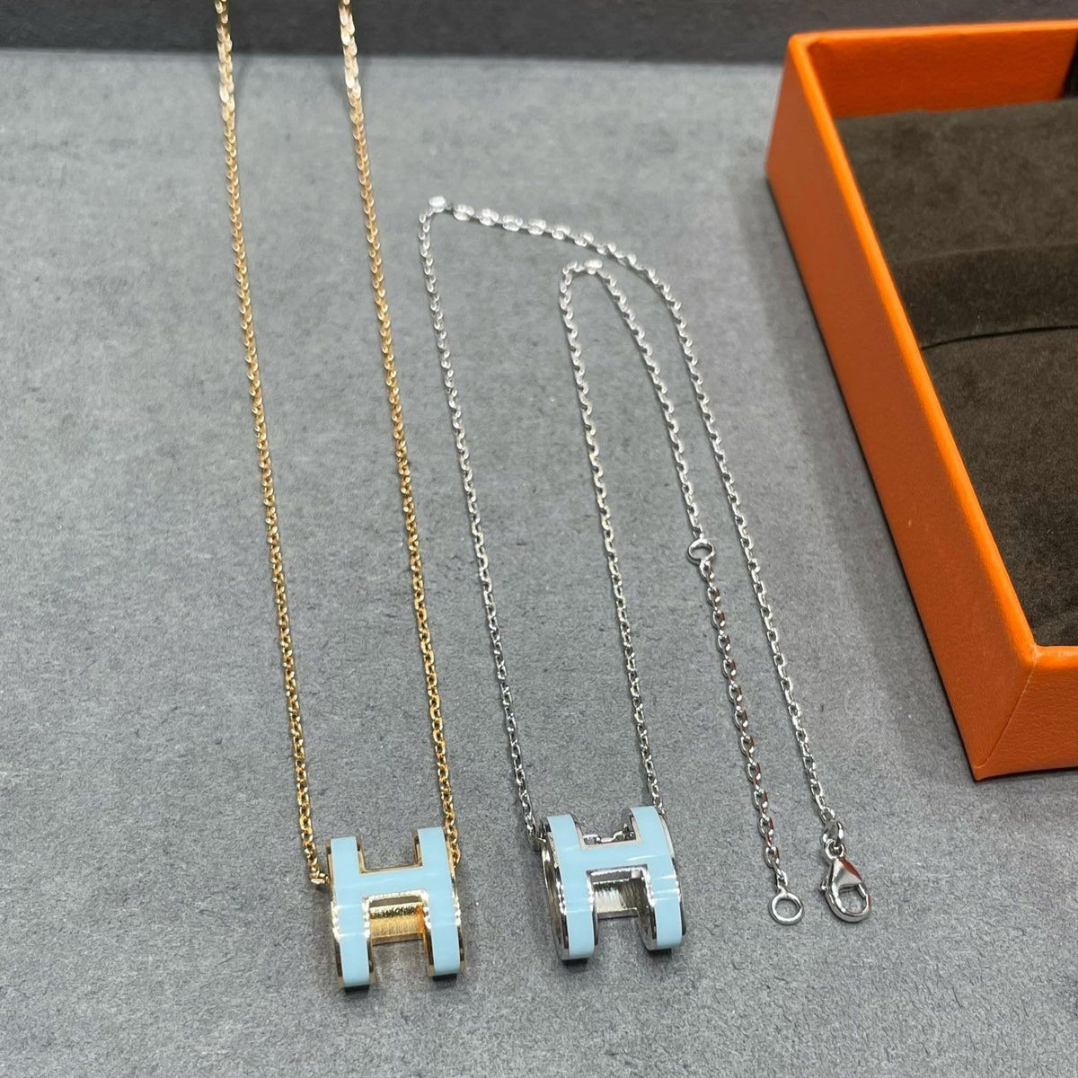 [⭐Hildren Jewelry]POP H SKY BLUE NECKLACE