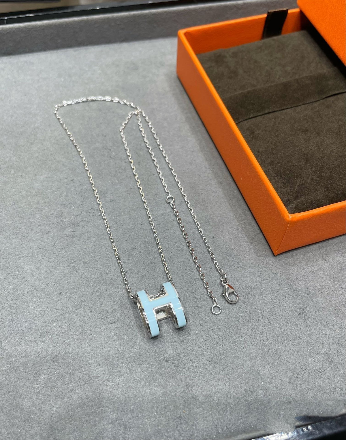 [⭐Hildren Jewelry]POP H SKY BLUE NECKLACE