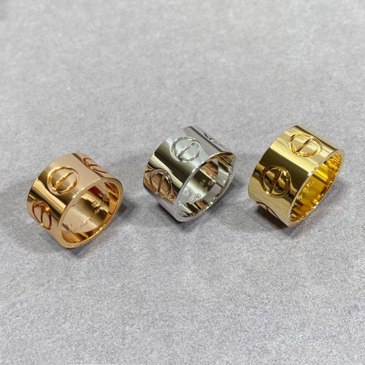 [⭐Hildren Jewelry]LOVE 11MM LARGE RING
