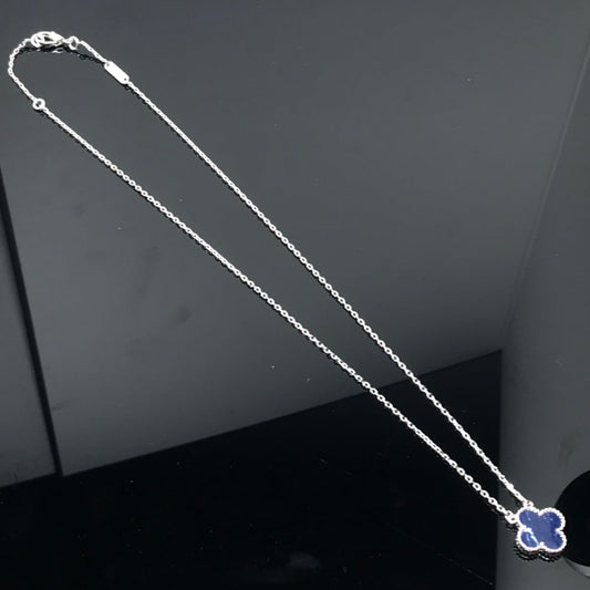 [⭐Hildren Jewelry]CLOVER PIETERSITE SILVER LONG NECKLACE