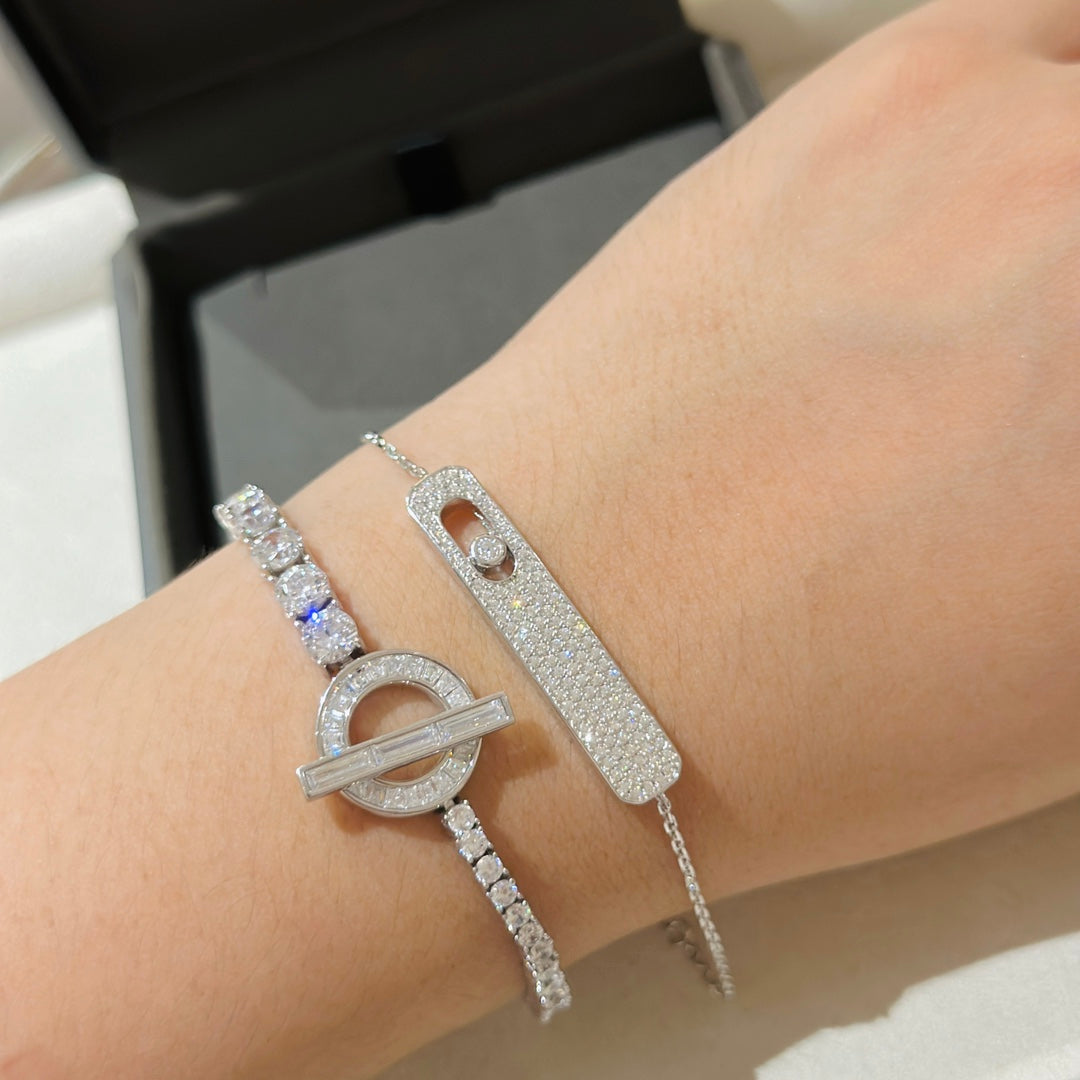 [⭐Hildren Jewelry]MOVE CLASSIQUE DIAMOND PAVED BRACELET