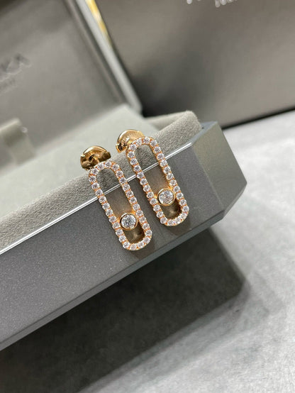 [⭐Hildren Jewelry]MOVE UNO STUD DIAMOND PAVED EARRINGS