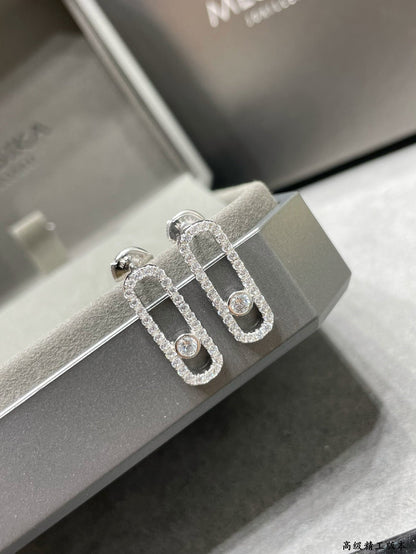 [⭐Hildren Jewelry]MOVE UNO STUD DIAMOND PAVED EARRINGS
