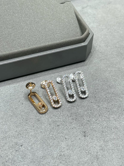 [⭐Hildren Jewelry]MOVE UNO STUD DIAMOND PAVED EARRINGS