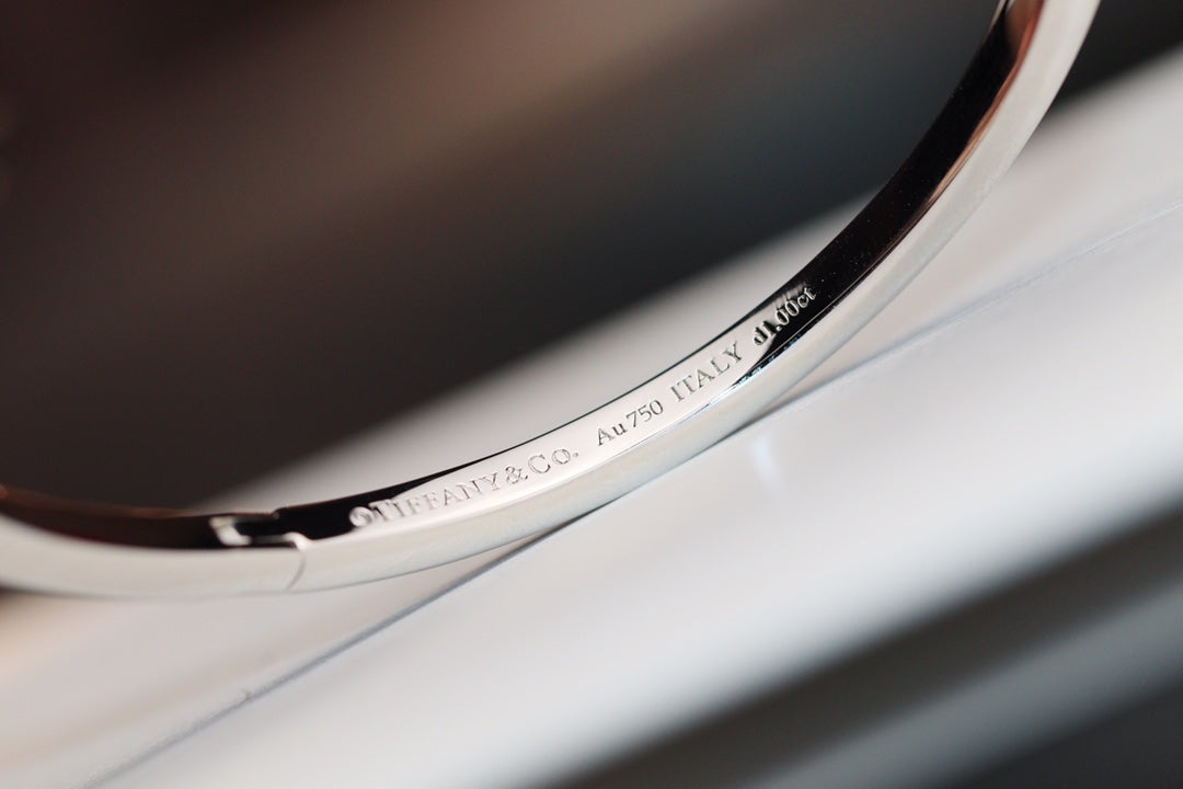 [Hildren Jewelry]NARROW T1 HINGED BANGLE DIAMOND SILVER