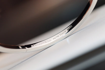 [Hildren Jewelry]NARROW T1 HINGED BANGLE DIAMOND SILVER