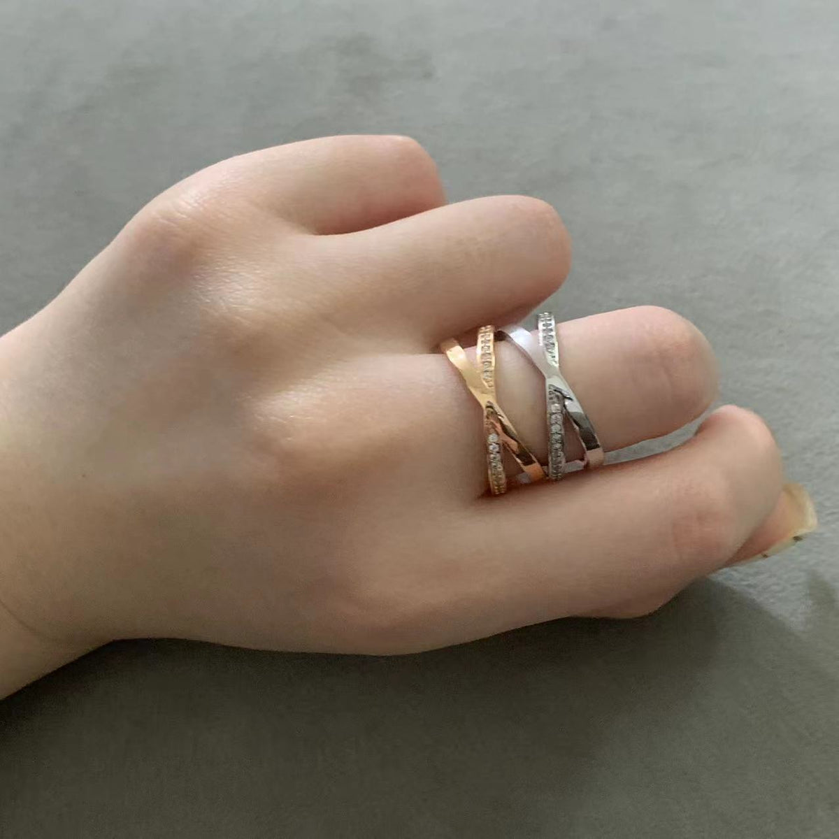 [Hildren Jewelry]ATLAS X DIAMOND RING