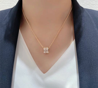 [⭐Hildren Jewelry]BEE LOVE DIAMOND PAVED 3 ROW NECKLACE