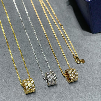 [⭐Hildren Jewelry]BEE LOVE DIAMOND PAVED 3 ROW NECKLACE
