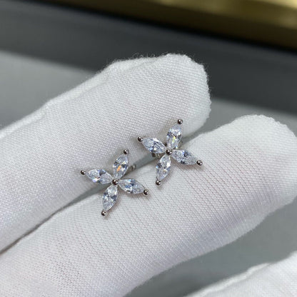 [Hildren Jewelry]VICTORIA SILVER DIAMOND STUD MINI EARRINGS
