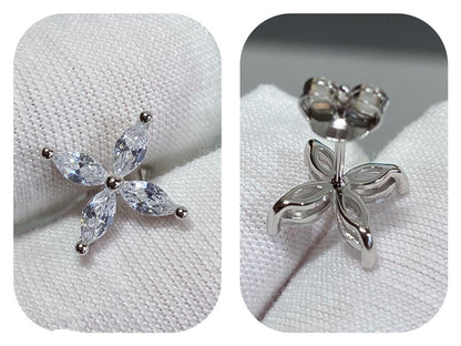 [Hildren Jewelry]VICTORIA SILVER DIAMOND STUD MINI EARRINGS