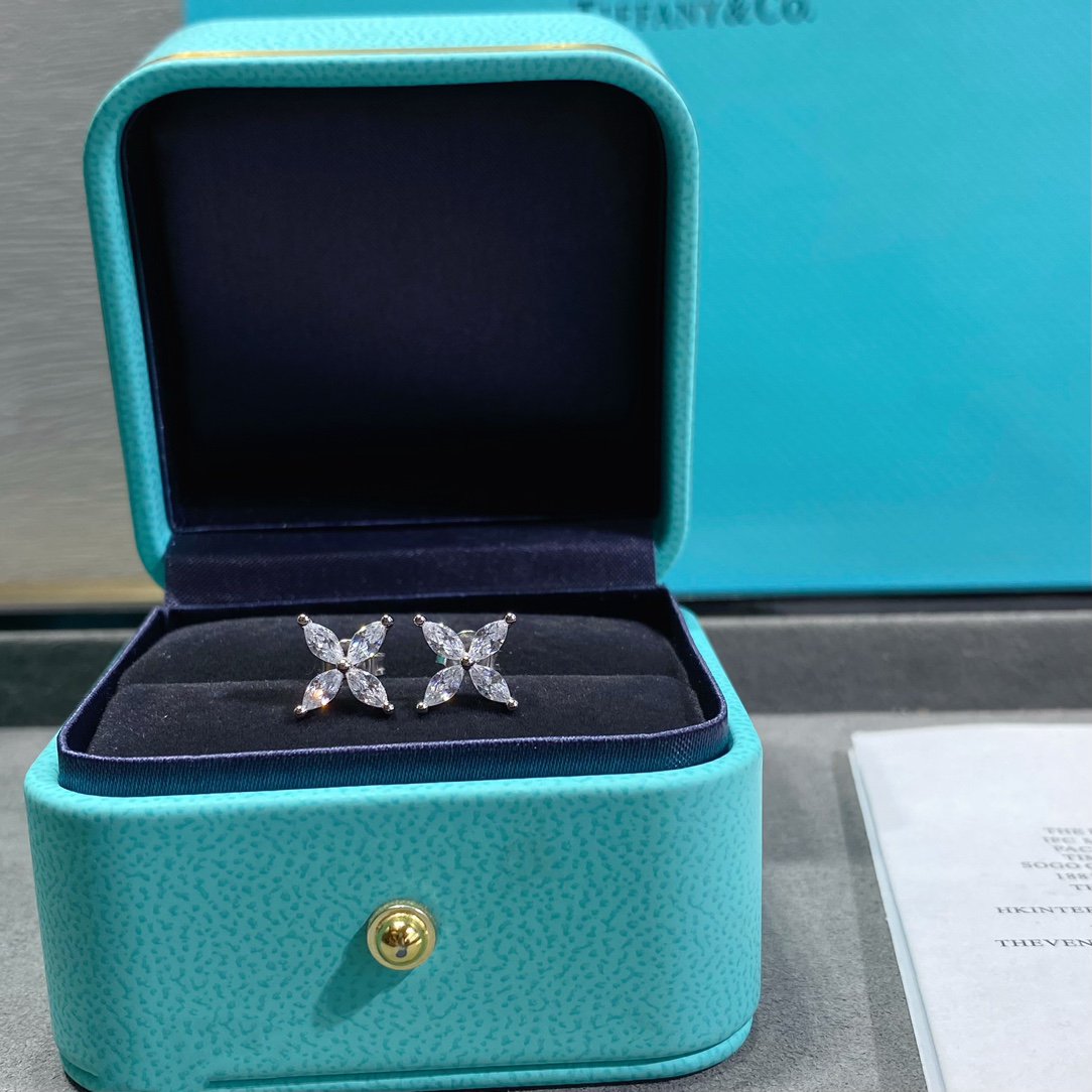 [Hildren Jewelry]VICTORIA SILVER DIAMOND STUD MINI EARRINGS