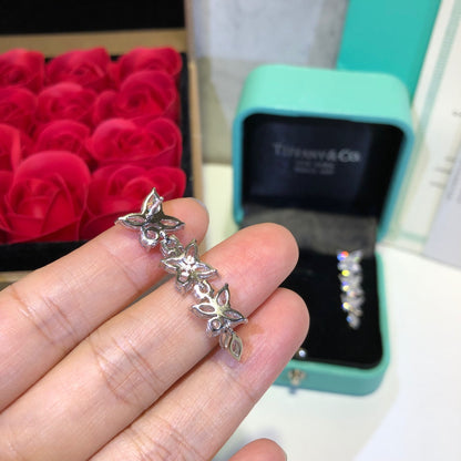 [Hildren Jewelry]VICTORIA SILVER DIAMOND DROP EARRINGS