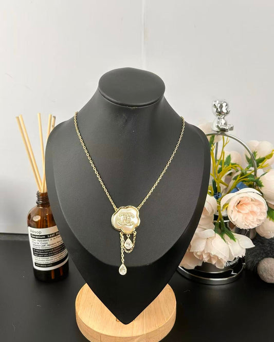 [⭐Hildren Jewelry]Cloud Pearl Mother-of-Pearl Diamond Chain Pendant Necklace