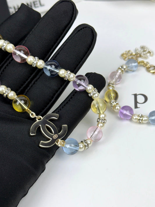 [⭐Hildren Jewelry]26C New Spring Collection Colorful Transparent Resin Necklace