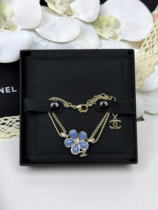 [⭐Hildren Jewelry]VOLTE New Blue Floral Double-Layer Bracelet