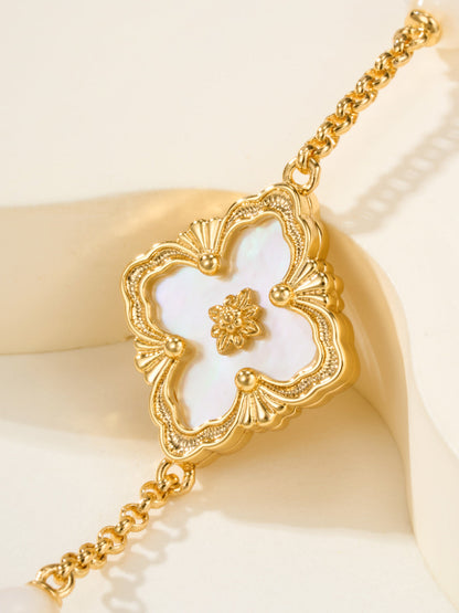 [⭐Hildren Jewelry]B.C.L ENAMELED Three-Flower Bracelet（Trumpet)