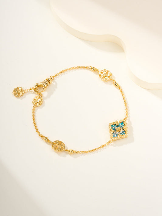 [⭐Hildren Jewelry]B.C.L ENAMELED One-Flower Bracelet（Various Colors)