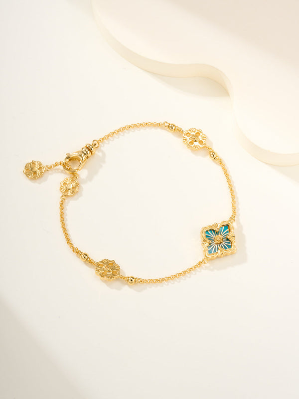 [⭐Hildren Jewelry]B.C.L ENAMELED One-Flower Bracelet（Various Colors)