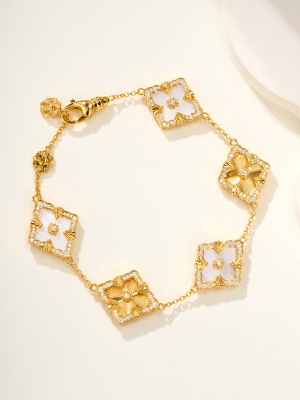 [⭐Hildren Jewelry]B.C.L ENAMELED Five-Flower Bracelet（Various Colors) BIG SIZE