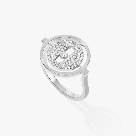 [⭐Hildren Jewelry]Demo MOVE PAVED SILVER DIAMOND RING