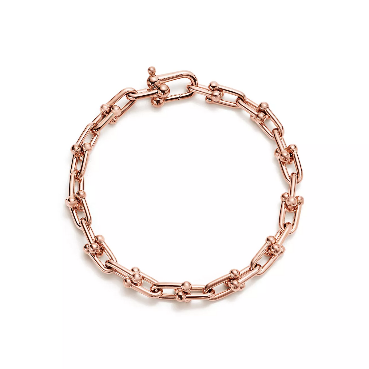 [Hildren Jewelry]HARDWEAR SMALL LINK 26 MOTIF PINK GOLD BRACELET