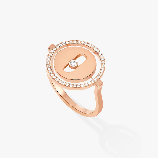 [⭐Hildren Jewelry]Demo MOVE PINK GOLD DIAMOND RING
