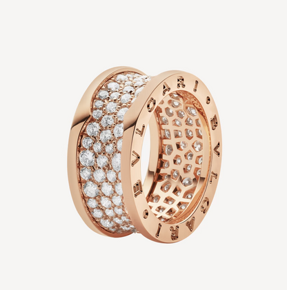 [⭐Hildren Jewelry]ZERO 1 WITH PAVED DIAMONDS ON THE SPIRAL RING