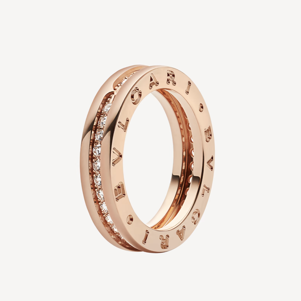 [⭐Hildren Jewelry]ZERO 1 ONE-BAND PAVED DIAMONDS ON THE SPIRAL RING