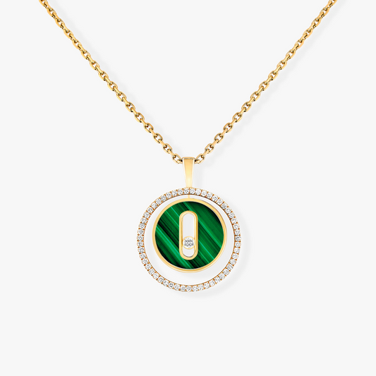 [⭐Hildren Jewelry]Demo MOVE 1 DIAMOND MALACHITE GOLD DIAMOND NECKLACE