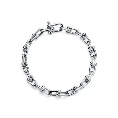 [Hildren Jewelry]HARDWEAR SMALL LINK 26 MOTIF SILVER BRACELET