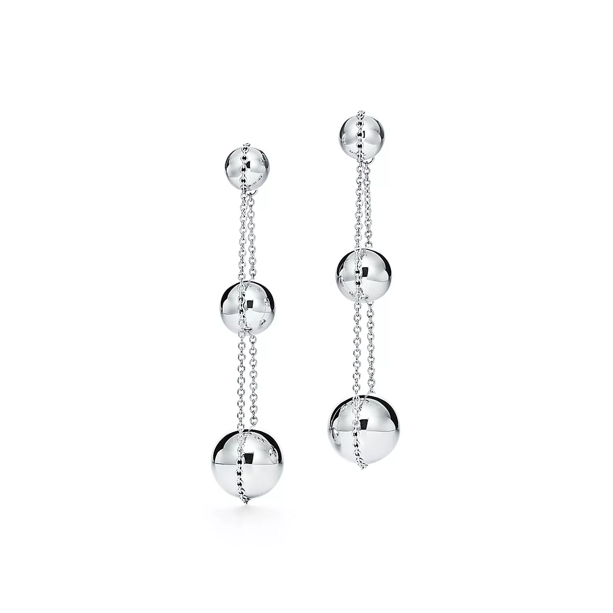 [Hildren Jewelry]TRIPLE DROP SILVER EARRINGS