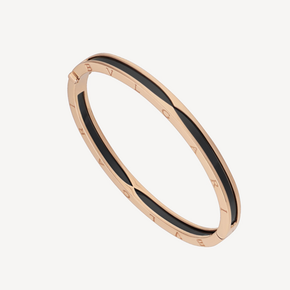 [⭐Hildren Jewelry]ZERO 1 PINK GOLD WITH BLACK CERAMIC BRACELET