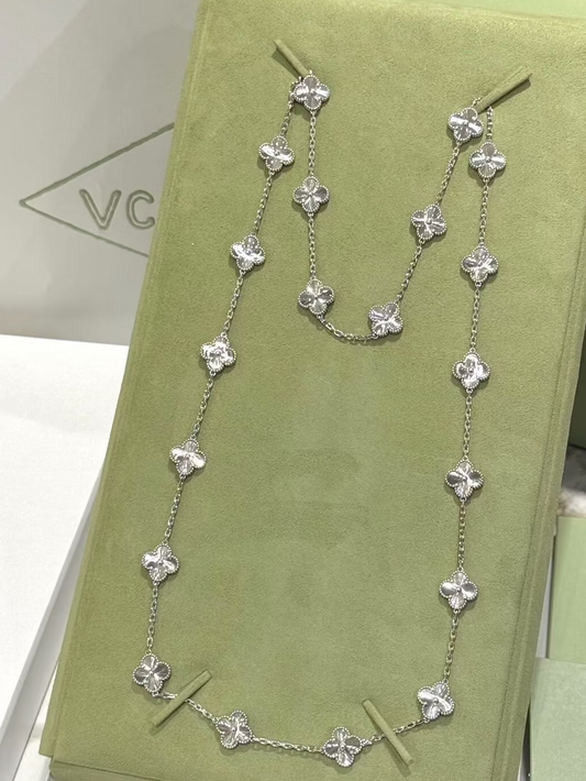 [⭐Hildren Jewelry]CLOVER 20 MOTIFS SILVER LASER
