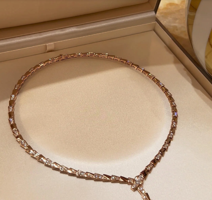 [⭐Hildren Jewelry]NEW！SERPENT DIAMOND NECKLACE