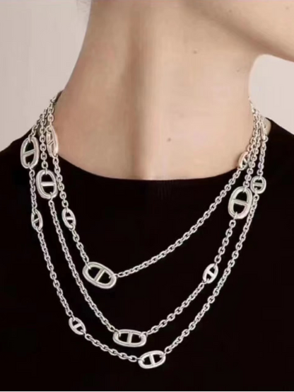 [⭐Hildren Jewelry]Classic Silver Sweater Chain