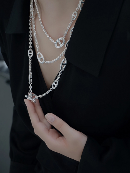 [⭐Hildren Jewelry]Classic Silver Sweater Chain