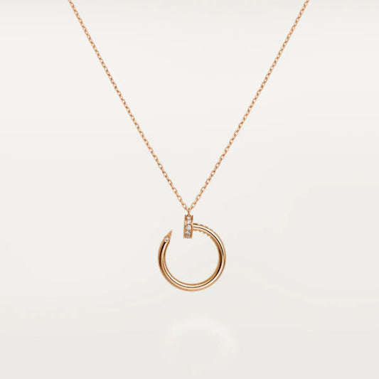 [⭐Hildren Jewelry]JUSTE NECKLACE PINK GOLD